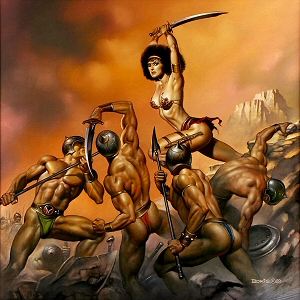 Anath Slays the Warriors, Boris Vallejo