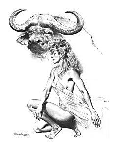 Ariadne and the Minotaur, Boris Vallejo