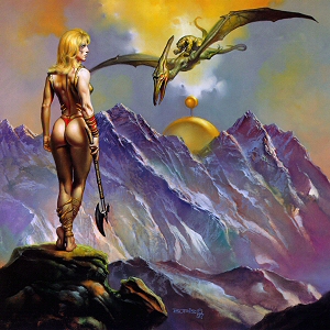 Ptero in the Mountains, Boris Vallejo