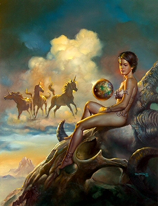 Stallions in the Sky, Boris Vallejo