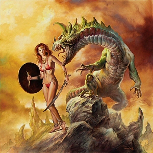 Sunset Confrontation, Boris Vallejo