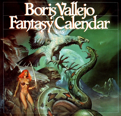 Boris Vallejo 1985 Fantasy Calendar