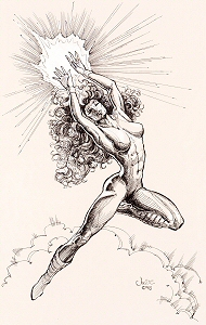 Jean Grey - preliminary art, Julie Bell