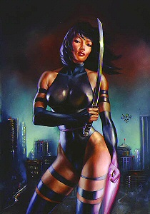 Psylocke at Night, Julie Bell