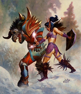 Snow Battle, Julie Bell