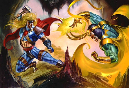 Thor vs Loki, Julie Bell