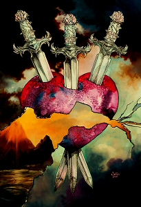 Three of Swords, Julie Bell