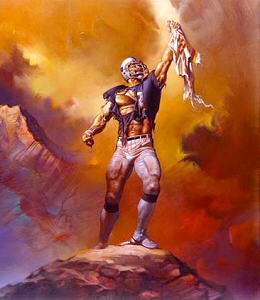 Football Hero (righthand side), Boris Vallejo