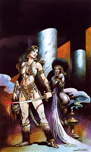 The Four Wishes - preliminary art, Boris Vallejo