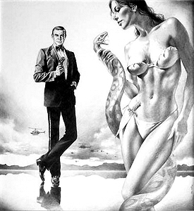 Never Say Never Again - preliminary art #1, Boris Vallejo