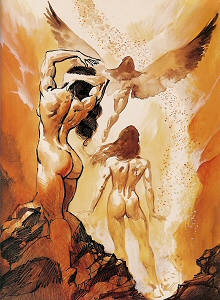 To Fly Away - preliminary art, Boris Vallejo