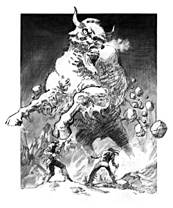 The White Buffalo - preliminary art, Boris Vallejo